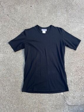 Vtg Yohji Yamamoto t shirt top black 100 cotton made in Japan 80s 90s minimalist